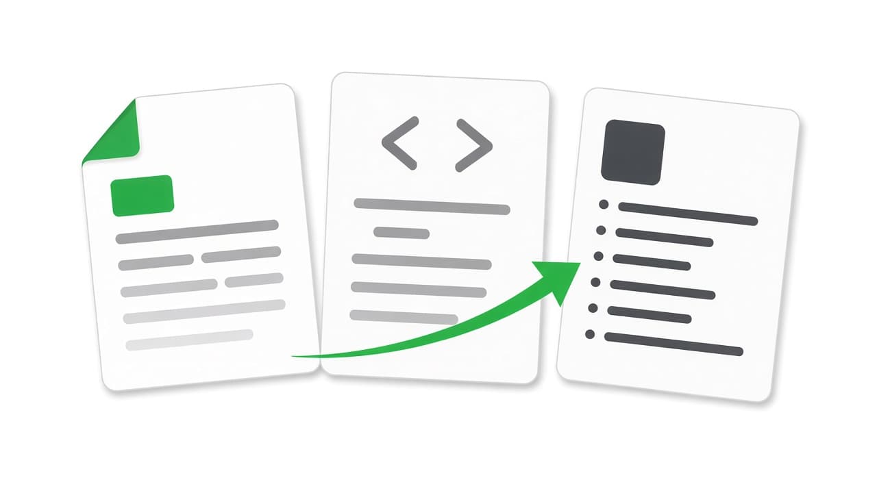 Browser tools for converting documents to and from Markdown